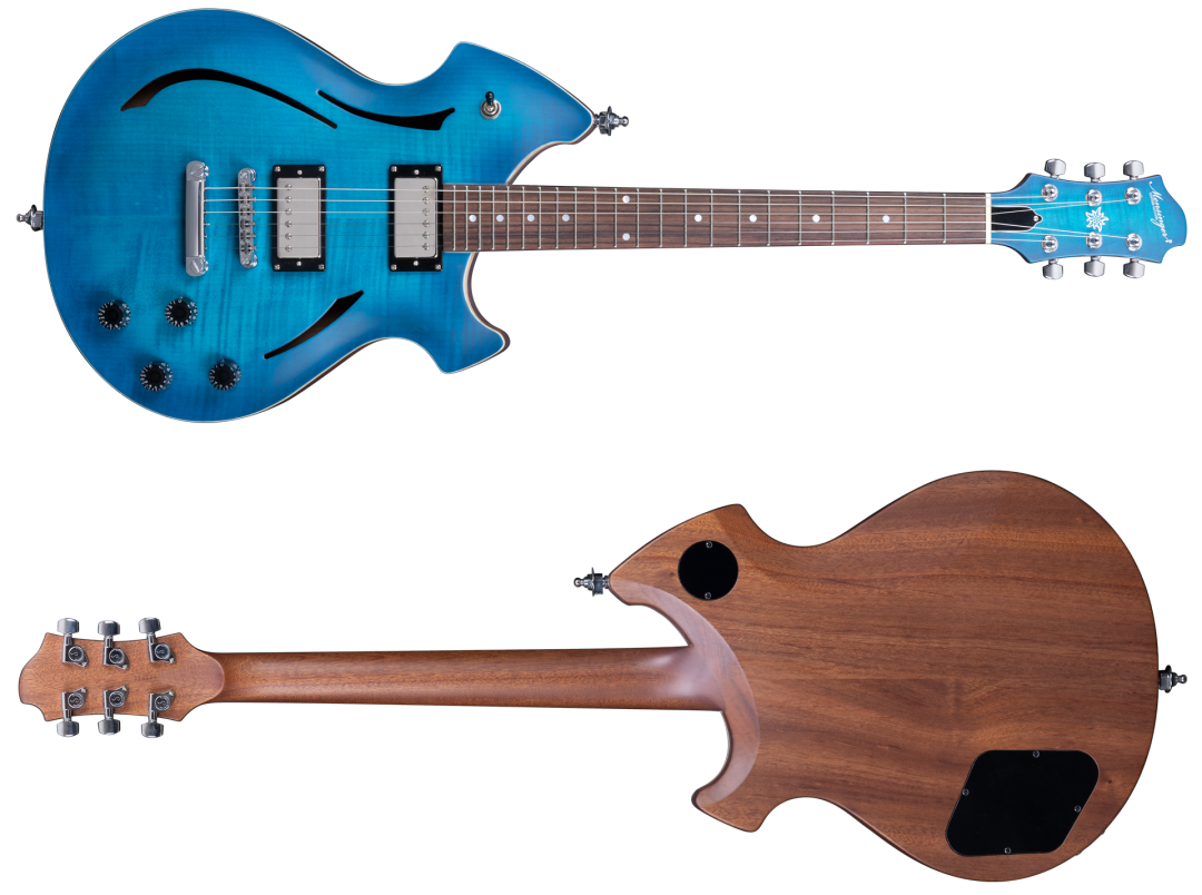 Mensinger Arcadia J 2 Tone Turquoise Blue Hollowbody